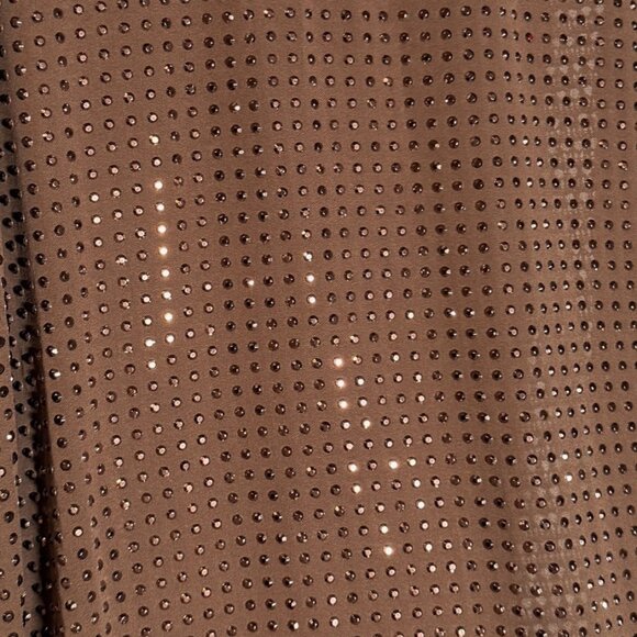 Gucci Brown Metallic Studs Embellished Silk Tank Top - Picture 3 of 8